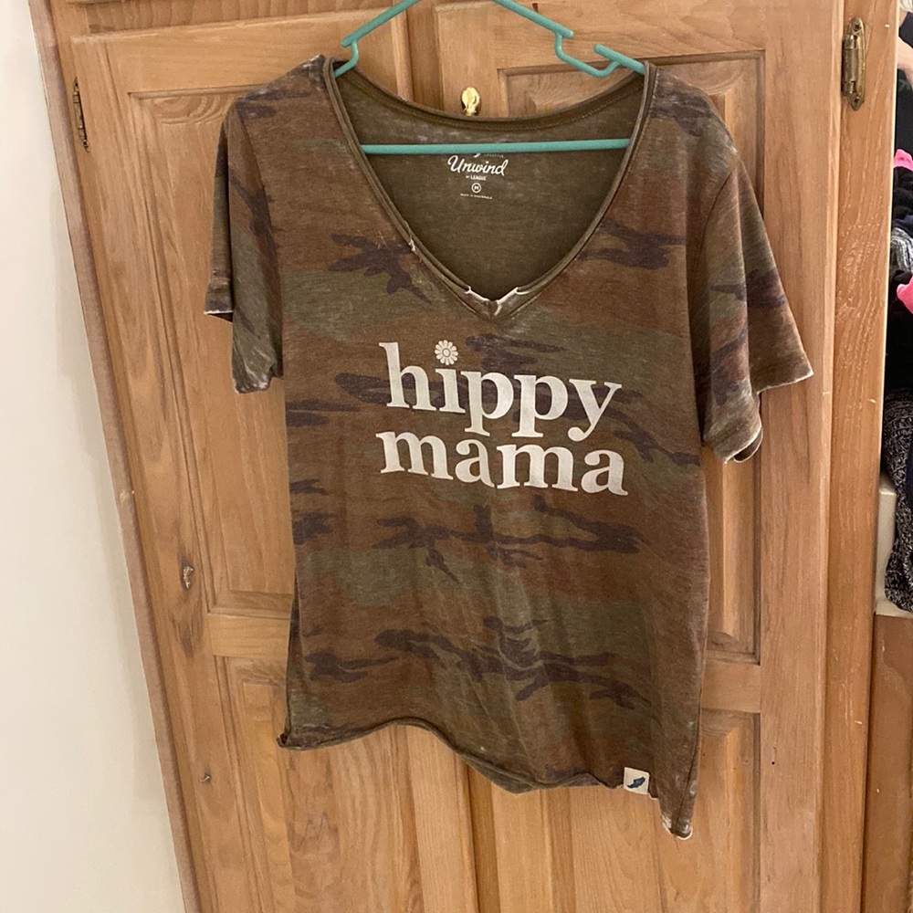 Camo “hippy mama” tshirt